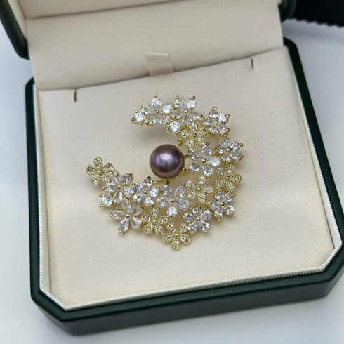 Flowers Pearl Brooch